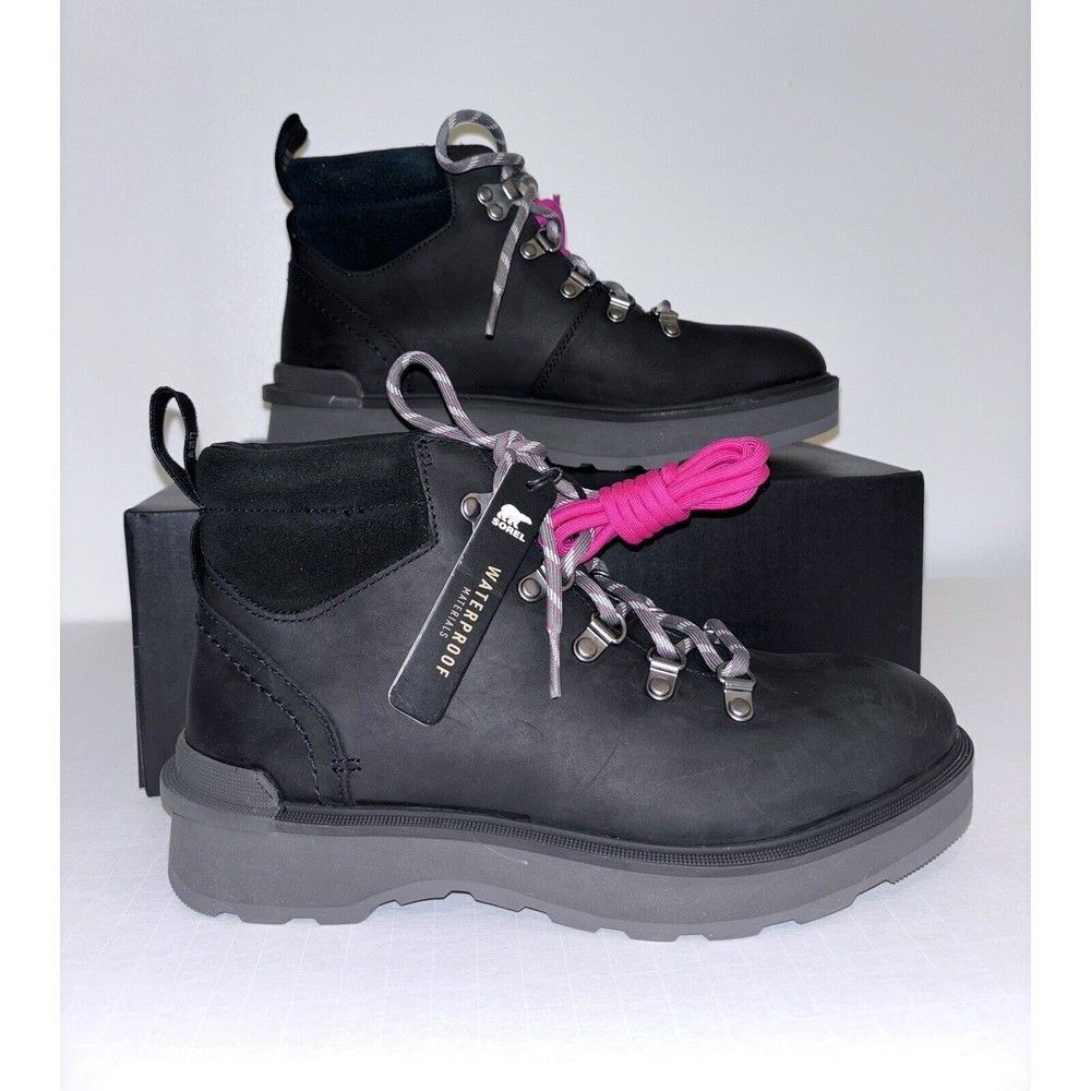Sorel Hi-Line Hiking Boots Black Size 8.5 Women’s